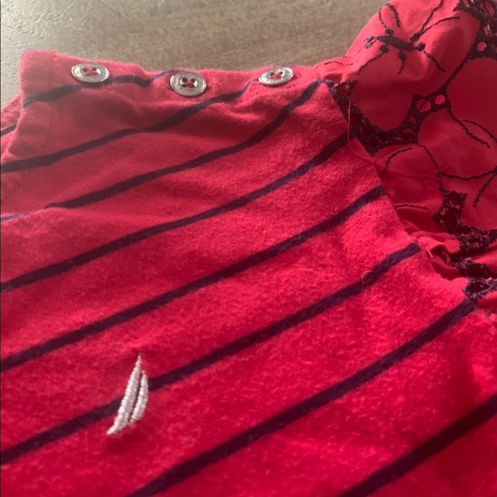 Girls Nautica flared shoulder top - Picture 3 of 4